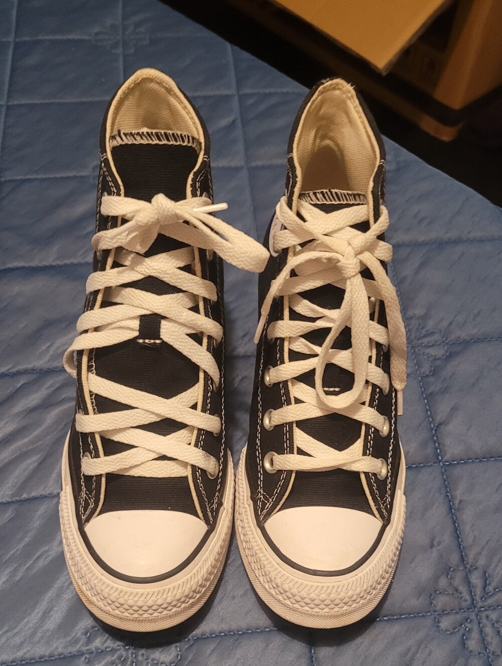Converse Chuck Taylor All Star Black High Top Wedge Sneakers Womens 6.5 - Picture 3 of 9